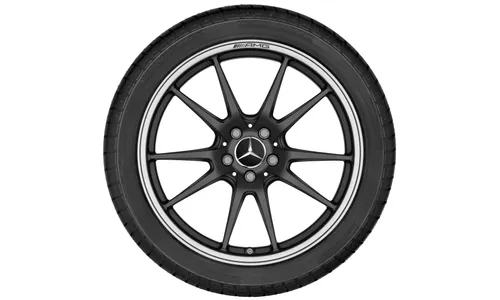 Колесный диск AMG 9J×19 ET25 для Mercedes-Benz C-Class 205, передняя ось, черный, матовый, 5 двойных спиц — фото 4