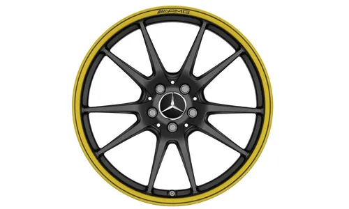 Колесный диск AMG 9J×19 ET25 для Mercedes-Benz C-Class 205, передняя ось, черный, матовый — фото 1