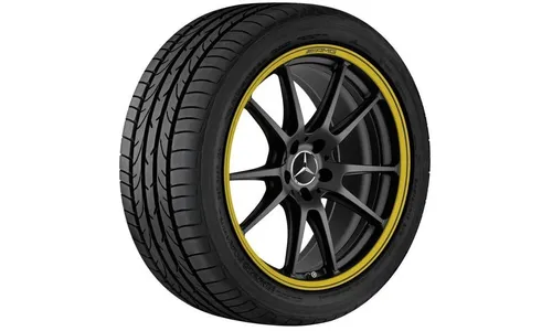 Колесный диск AMG 9J×19 ET25 для Mercedes-Benz C-Class 205, передняя ось, черный, матовый — фото 2
