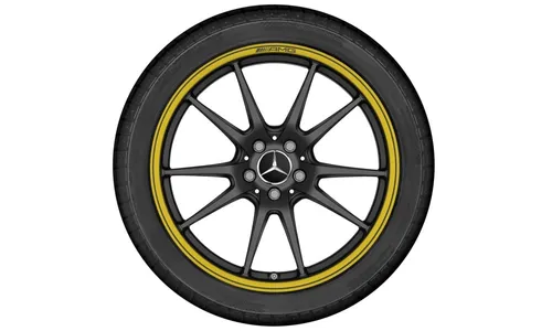 Колесный диск AMG 9J×19 ET25 для Mercedes-Benz C-Class 205, передняя ось, черный, матовый — фото 3
