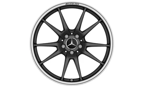 Колесный диск AMG 10,5J×20 ET57 для Mercedes-Benz C-Class 205, задняя ось, черный, матовый — фото 1