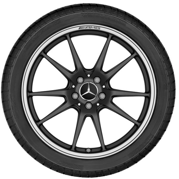 Колесный диск AMG 10,5J×20 ET57 для Mercedes-Benz C-Class 205, задняя ось, черный, матовый — фото 3