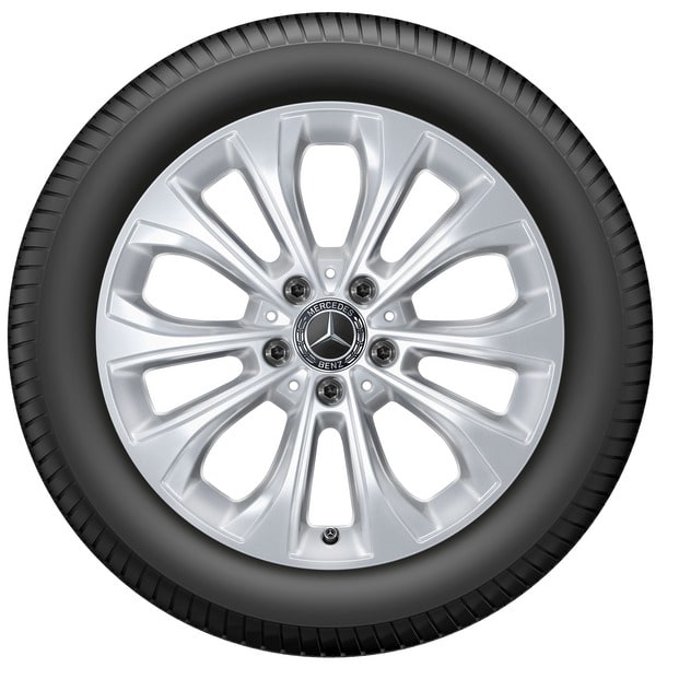 Колесный диск 7J×17 ET48,5 для Mercedes-Benz C-Class 205, передняя и задняя оси, серебристый Vanadium Silver, 10 спиц — фото 1