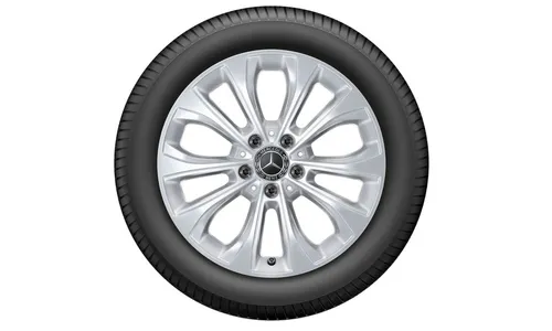 Колесный диск 7J×17 ET48,5 для Mercedes-Benz C-Class 205, передняя и задняя оси, серебристый Vanadium Silver, 10 спиц — фото 1