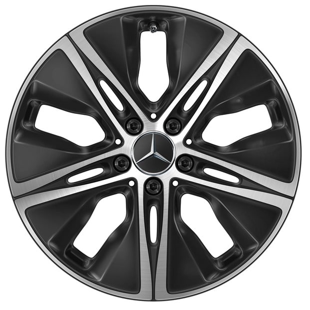 Колесный диск 8,5J×18 ET56 для Mercedes-Benz C-Class 205, задняя ось, черный, с алмазной проточкой — фото 1