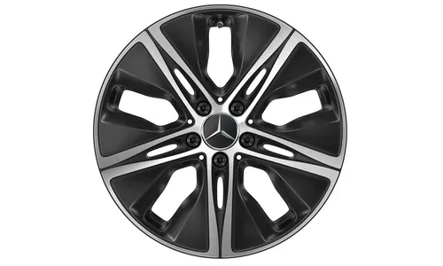 Колесный диск 8,5J×18 ET56 для Mercedes-Benz C-Class 205, задняя ось, черный, с алмазной проточкой — фото 1