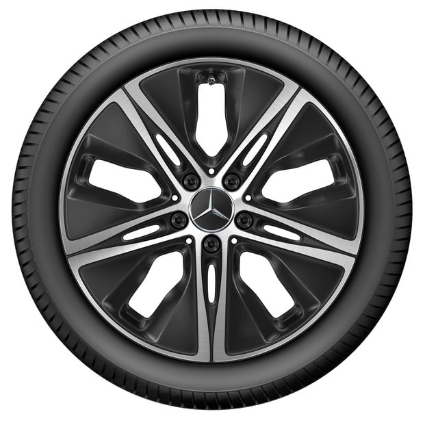 Колесный диск 8,5J×18 ET56 для Mercedes-Benz C-Class 205, задняя ось, черный, с алмазной проточкой — фото 3