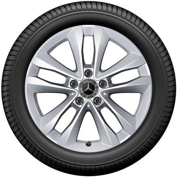 Колесный диск 8J×17 ET54 для Mercedes-Benz C-Class 205, задняя ось, серебристый Vanadium Silver, 5 двойных спиц — фото 2