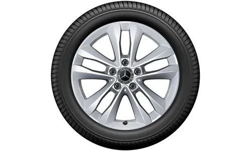 Колесный диск 8J×17 ET54 для Mercedes-Benz C-Class 205, задняя ось, серебристый Vanadium Silver, 5 двойных спиц — фото 2