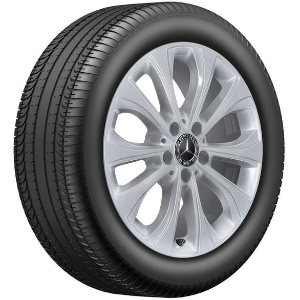 Колесный диск 8J×17 ET54 для Mercedes-Benz C-Class 205, задняя ось, серебристый Vanadium Silver, 10 спиц — фото 1
