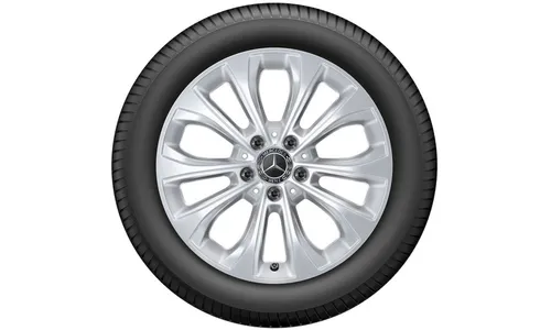 Колесный диск 8J×17 ET54 для Mercedes-Benz C-Class 205, задняя ось, серебристый Vanadium Silver, 10 спиц — фото 2