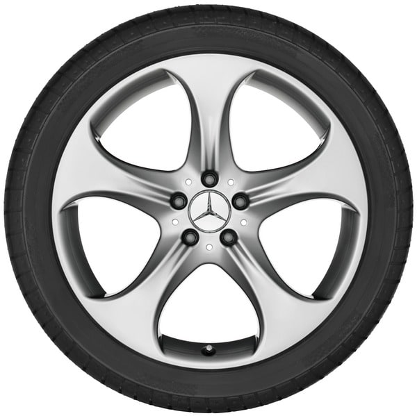 Колесный диск 7,5J×18 ET44 для Mercedes-Benz C-Class 205, передняя и задняя оси, серебристый Vanadium Silver, 5 спиц — фото 2