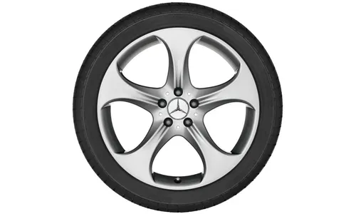 Колесный диск 7,5J×18 ET44 для Mercedes-Benz C-Class 205, передняя и задняя оси, серебристый Vanadium Silver, 5 спиц — фото 2