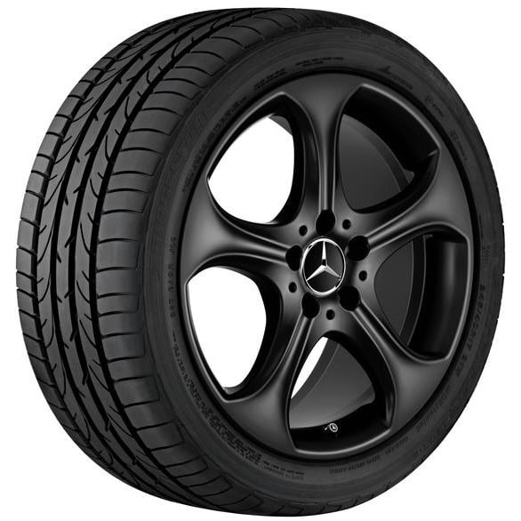 Колесный диск 8,5J×18 ET56 для Mercedes-Benz C-Class 205, задняя ось, черный, матовый, 5 спиц — фото 1