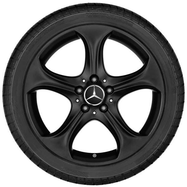 Колесный диск 8,5J×18 ET56 для Mercedes-Benz C-Class 205, задняя ось, черный, матовый, 5 спиц — фото 2