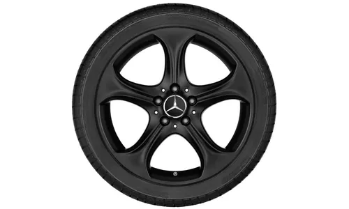 Колесный диск 8,5J×18 ET56 для Mercedes-Benz C-Class 205, задняя ось, черный, матовый, 5 спиц — фото 2