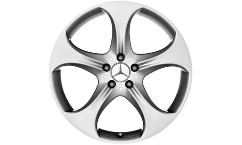 Колесный диск 8,5J×18 ET56 для Mercedes-Benz C-Class 205, задняя ось, серебристый Vanadium Silver, 5 спиц — фото 1
