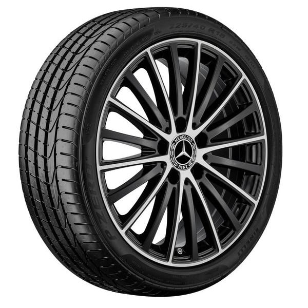 Колесный диск 7J×17 ET48,5 для Mercedes-Benz C-Class 205, передняя и задняя оси, черный, многоспицевый — фото 2