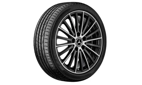 Колесный диск 7J×17 ET48,5 для Mercedes-Benz C-Class 205, передняя и задняя оси, черный, многоспицевый — фото 2