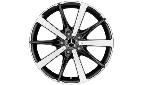 Колесный диск 8,5J×18 ET56 для Mercedes-Benz C-Class 205, задняя ось, черный, с алмазной проточкой, 10 спиц — фото 1