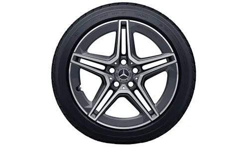 Колесный диск AMG 7,5J×18 ET44 для Mercedes-Benz C-Class 205, передняя ось, серый металлик Tremolite, 5 двойных спиц — фото 1