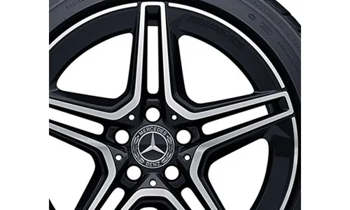 Колесный диск AMG 8,5J×18 ET49 для Mercedes-Benz C-Class 205, задняя ось, черный, с алмазной проточкой, 5 двойных спиц — фото 2