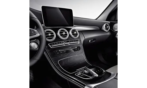 Накладка центральной консоли, черный ясень, комплект накладок, Mercedes-Benz C-class 205 — фото 1