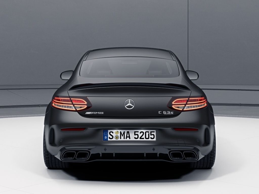 Задний спойлер AMG Aerodynamics, черный глянец, Mercedes-Benz C-class C205 Coupe — фото 3