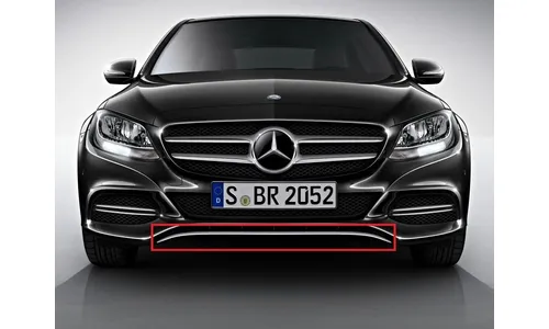 Центральная нижняя хромированная накладка бампера, Mercedes-Benz C-class 205 Avantgarde — фото 4