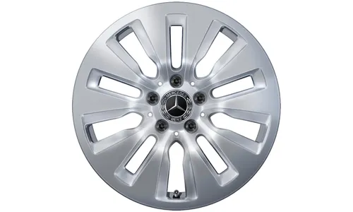 Колесный диск 7J×17 ET44,5 для Mercedes-Benz C-Class 206, передняя и задняя оси, серебристый Vanadium Silver, 10 декоративных отверстий — фото 1