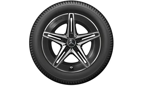 Колесный диск AMG 7,5J×18 ET40 для Mercedes-Benz C-Class 206, передняя ось, черный, с алмазной проточкой — фото 3
