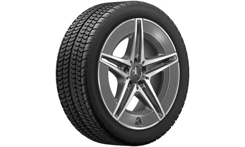 Колесный диск AMG 8,5J×18 ET52 для Mercedes-Benz C-Class 206, задняя ось, серый Tantal, 5 двойных спиц — фото 4