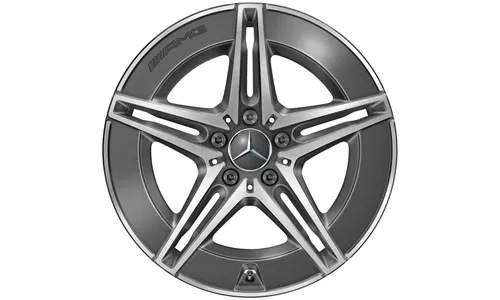 Колесный диск AMG 8,5J×18 ET52 для Mercedes-Benz C-Class 206, задняя ось, серый Tantal, 5 двойных спиц — фото 5