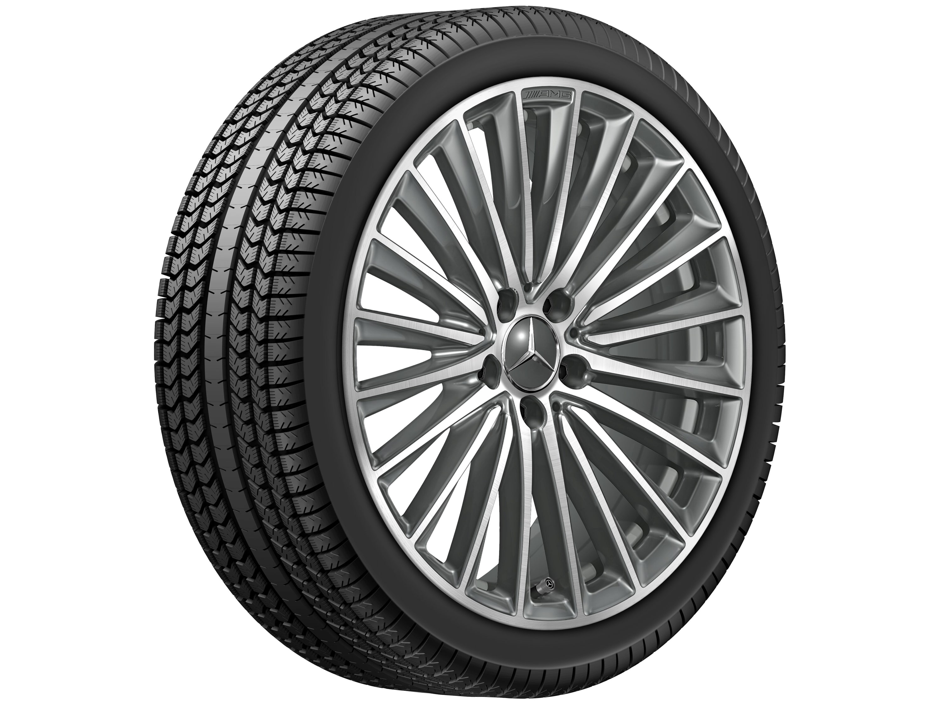 Колесный диск AMG 9J×19 ET58,1 для Mercedes-Benz C-Class 206, задняя ось, титаново-серый — фото 4