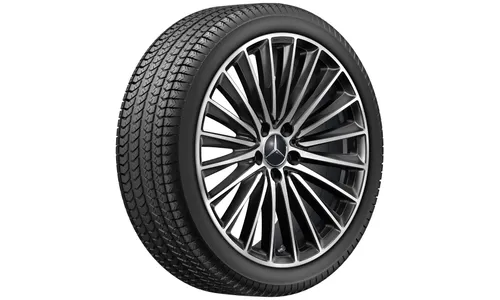 Колесный диск AMG 9J×19 ET58,1 для Mercedes-Benz C-Class 206, задняя ось, черный, с алмазной проточкой, многоспицевый — фото 2