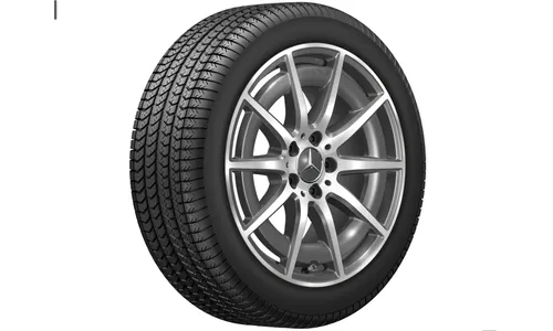 Колесный диск AMG 8J×18 ET43,1 для Mercedes-Benz C-Class 206, передняя и задняя оси, серый Tantal, с алмазной проточкой — фото 2
