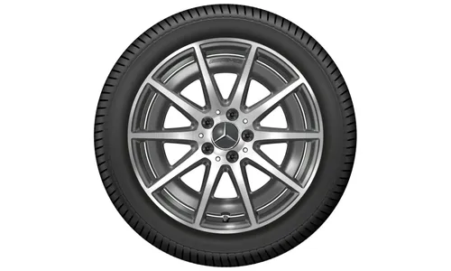 Колесный диск AMG 8J×18 ET43,1 для Mercedes-Benz C-Class 206, передняя и задняя оси, серый Tantal, с алмазной проточкой — фото 3