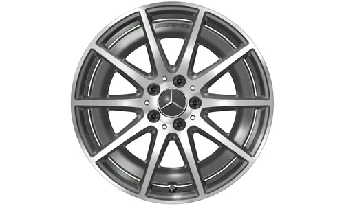 Колесный диск AMG 8J×18 ET43,1 для Mercedes-Benz C-Class 206, передняя и задняя оси, серый Tantal, с алмазной проточкой — фото 4