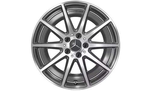 Колесный диск AMG 8J×18 ET48,1 для Mercedes-Benz C-Class 206, задняя ось, серый Tantal, с алмазной проточкой — фото 1