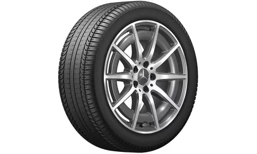Колесный диск AMG 8J×18 ET48,1 для Mercedes-Benz C-Class 206, задняя ось, серый Tantal, с алмазной проточкой — фото 2