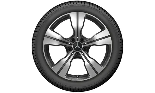 Колесный диск 8J×18 ET41,1 для Mercedes-Benz C-Class 206, передняя и задняя оси, черный, с алмазной проточкой, 5 спиц — фото 3