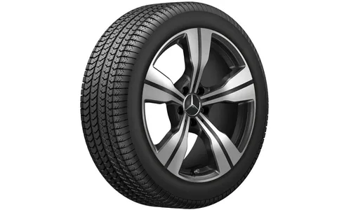 Колесный диск 8J×18 ET41,1 для Mercedes-Benz C-Class 206, передняя и задняя оси, черный, с алмазной проточкой, 5 спиц — фото 4