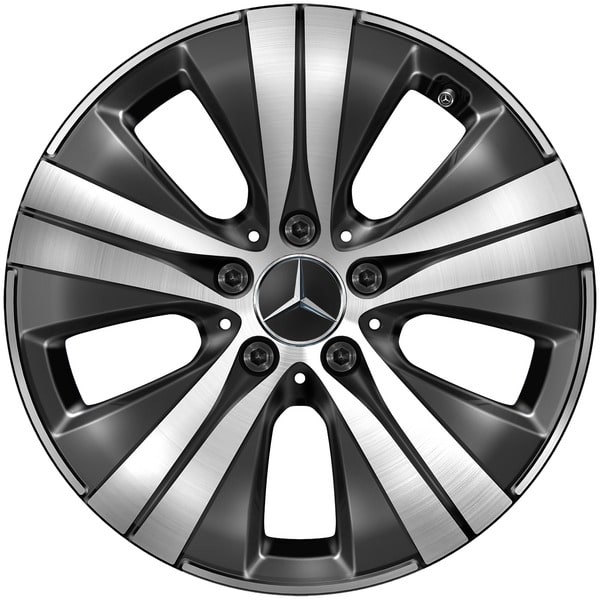 Колесный диск 8J×17 ET49,5 для Mercedes-Benz C-Class 206, задняя ось, черный, 5 двойных спиц — фото 1