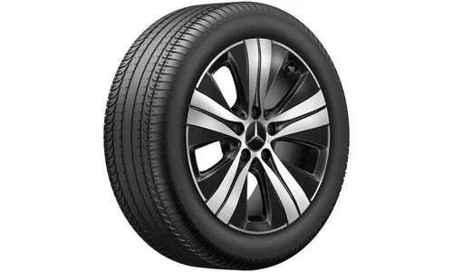 Колесный диск 8J×17 ET49,5 для Mercedes-Benz C-Class 206, задняя ось, черный, 5 двойных спиц — фото 2