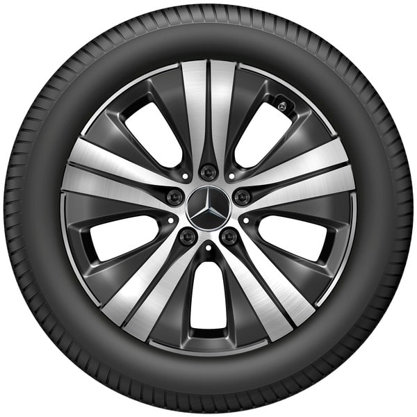 Колесный диск 8J×17 ET49,5 для Mercedes-Benz C-Class 206, задняя ось, черный, 5 двойных спиц — фото 3