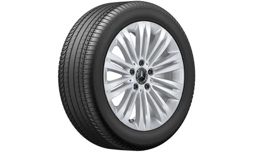 Колесный диск 7J×17 ET44,5 для Mercedes-Benz C-Class 206, передняя и задняя оси, серебристый Vanadium Silver, 10 двойных спиц — фото 2