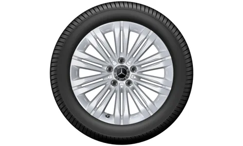 Колесный диск 7J×17 ET44,5 для Mercedes-Benz C-Class 206, передняя и задняя оси, серебристый Vanadium Silver, 10 двойных спиц — фото 3