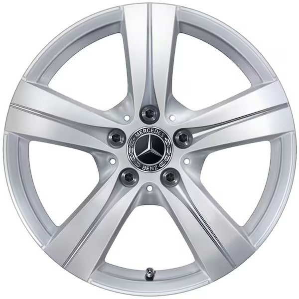 Колесный диск 7J×17 ET44,5 для Mercedes-Benz C-Class 206, передняя ось, серебристый Vanadium Silver, 5 спиц — фото 1