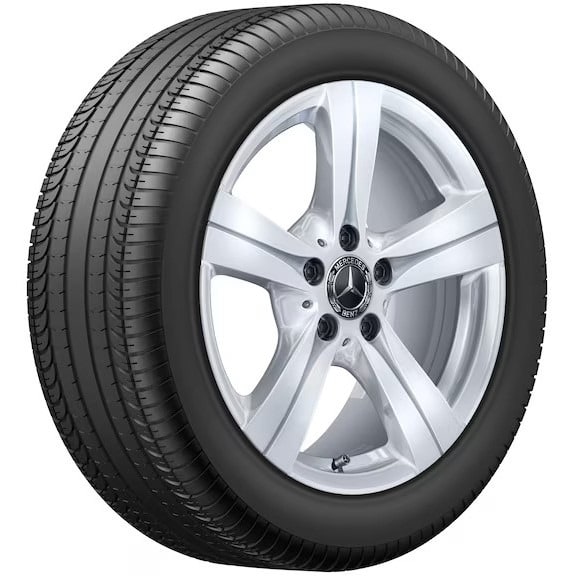 Колесный диск 7J×17 ET44,5 для Mercedes-Benz C-Class 206, передняя ось, серебристый Vanadium Silver, 5 спиц — фото 2