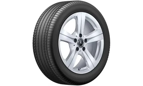 Колесный диск 7J×17 ET44,5 для Mercedes-Benz C-Class 206, передняя ось, серебристый Vanadium Silver, 5 спиц — фото 2